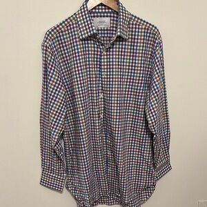 Charles Tyrwhitt Men's Multicolor Checkered Button Down Shirt